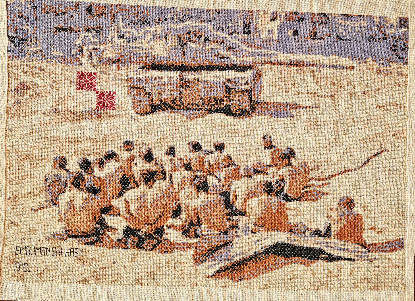 15. Lined up before a tank [$10,000]