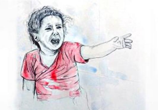 32. Crying girl in red [$2000]