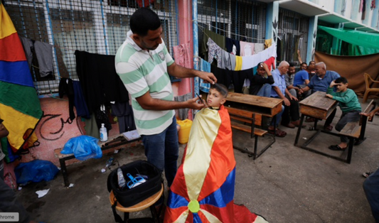 39. Barber at the school shelter [$2000]